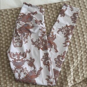 Beautiful DYI Floral Leggings size Small
